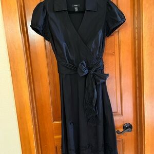 Style & Co. Black Wrap Midi Dress